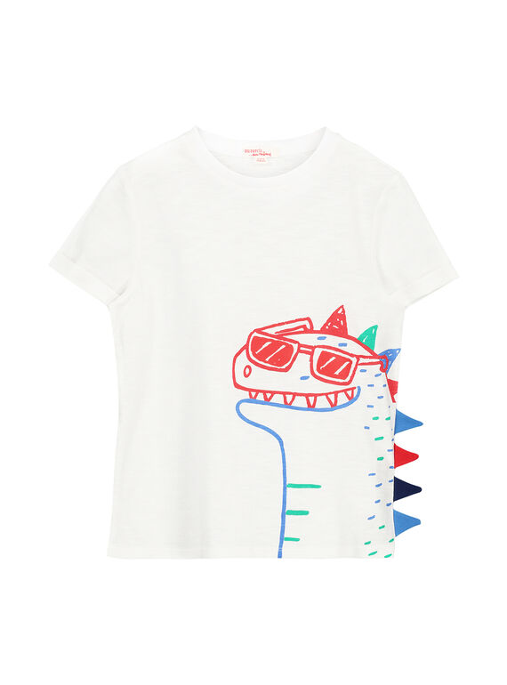 Tee-shirt rayé dinosaure garçon FOTOTI4 / 19S902L4TMC000