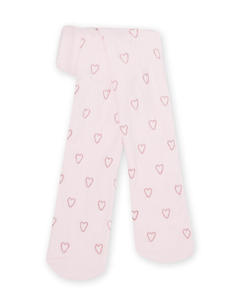 Collant rose clair enfant fille NYAJOSCOL2 / 22SI0162COL321