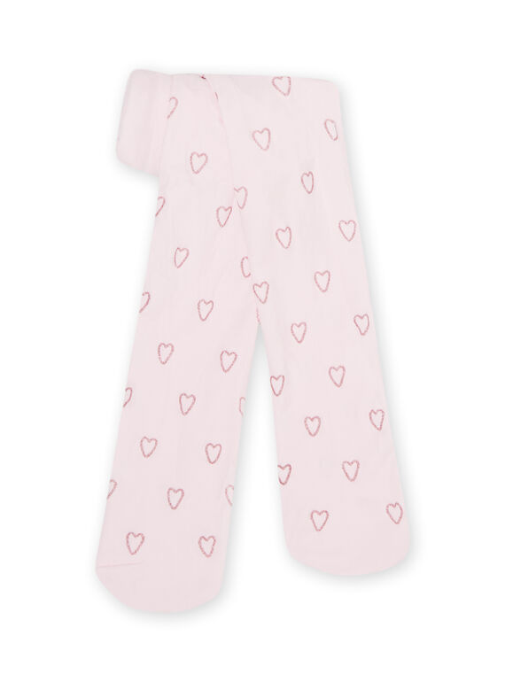 Collant rose clair enfant fille NYAJOSCOL2 / 22SI0162COL321