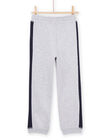 Pantalon de jogging gris chiné et bleu POJOJOB3 / 22W902D2JGBJ922