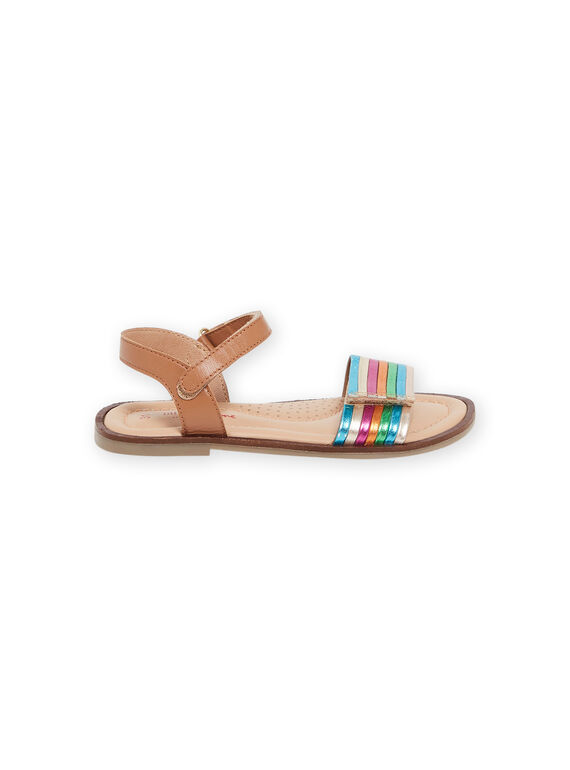 sandales daim camel