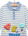 Polo à rayures bleu et blanc bébé garçon MUPLAPOL / 21WG10O1POL216