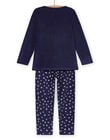 Ensemble pyjama phosphorescent motif léopard fantaisie en velours enfant fille MEFAPYJSTA / 21WH1192PYJC202