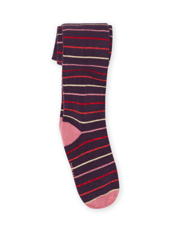 Collant à rayures enfant fille MYAFUNCOL / 21WI01M1COLH703
