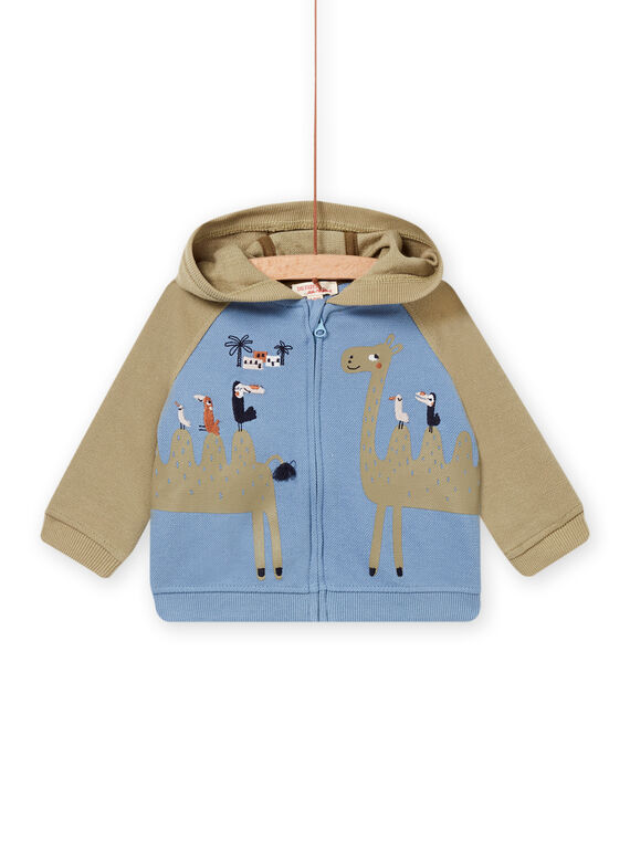 Gilet bleu glacier et vert bébé garçon NUSANGIL / 22SG10S1GIL219
