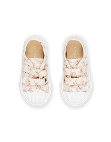 Basket deux velcros bébé fille en toile imprimée RITOILAOP1 / 23KK3772D16001