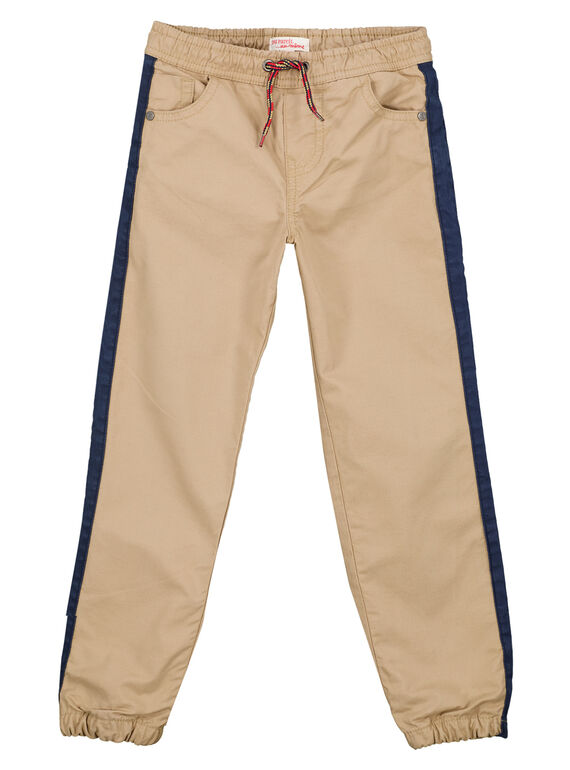 Pantalon doublé jersey noisette GOTRIPAN2 / 19W902J2PANI807