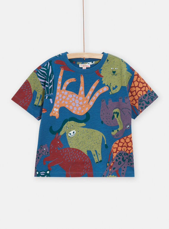 Tee Shirt Manches Courtes Bleu VODATI / 24W90221TMCC210