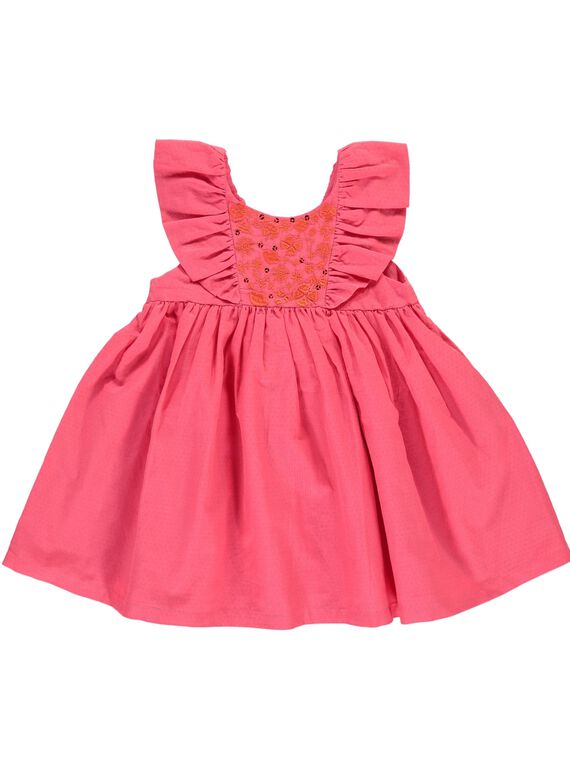 Robe manches courtes bébé fille CIFRIROB2 / 18SG09H1ROBD312