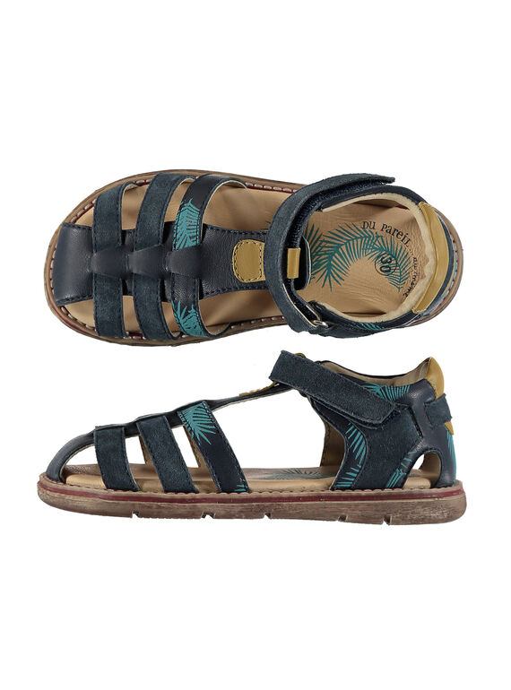 Sandale ville en cuir garçon FGSANDPALM / 19SK36D3D0E070