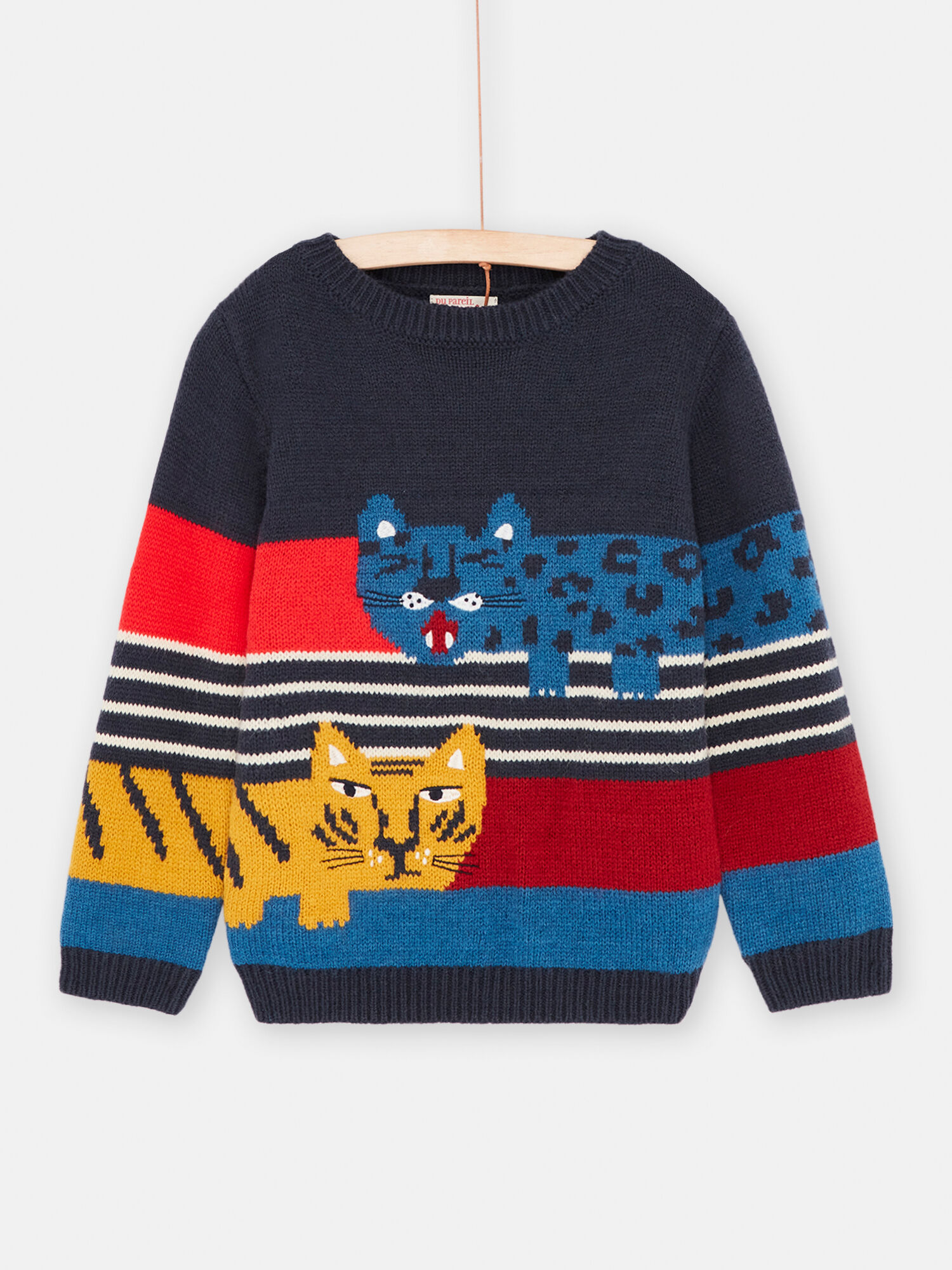 Pull multicolore imprim rayures gar on