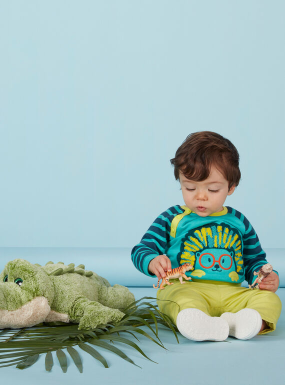 Sweat en molleton ouverture raglan bébé garçon JUCLOSWE / 20SG1011SWE202