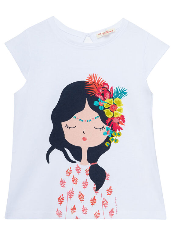 T-shirt manche courte, imprimé jeune fille JABOTI1 / 20S901H1TMC000
