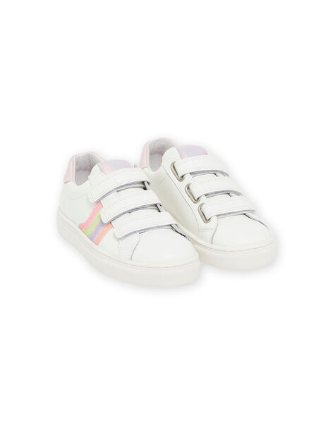 Basket cuir velcros fille glitter RABASRAINB / 23KK3524D3F000