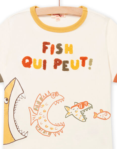 Tee Shirt Manches Courtes Ecru NOVITI / 22S902M1TMC007