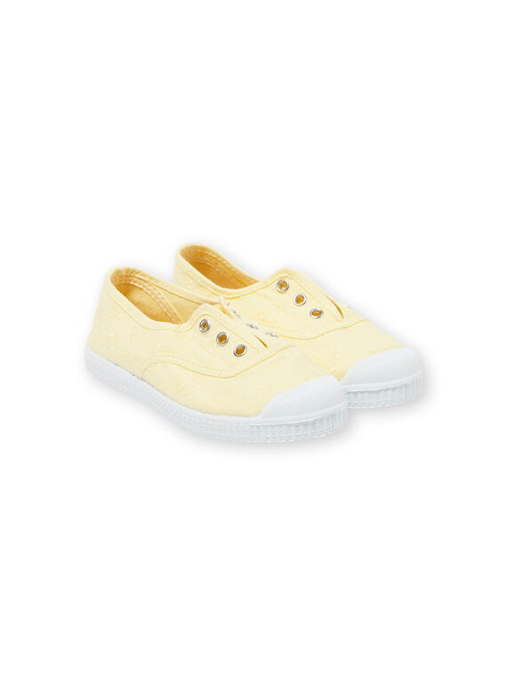 Tennis jaunes enfant fille LFTENBRODJ / 21KK3543D16010