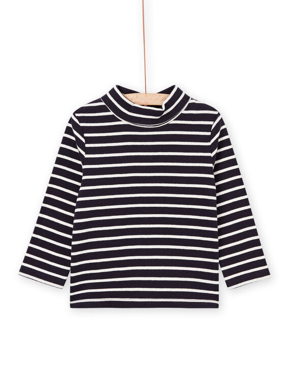 Sous-pull écru et bleu marine à rayures PUJOSOUP2 / 22WG10C1SPLC205