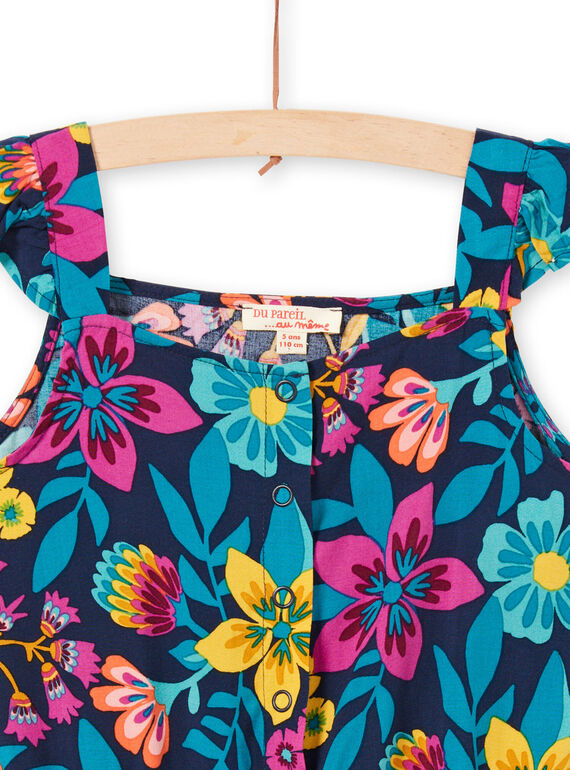 Combishort à fine bretelles volantée, imprimé floral LAMUMCOMB2 / 21S901Z1CBLC211