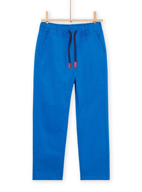 Pantalon bleu à taille élastique RONAUPAN / 23S902N1PANC238