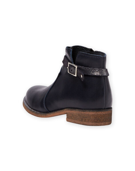 bottine fille bleu marine