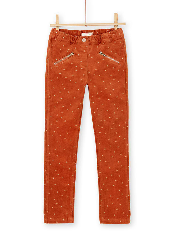 Pantalon en velours avec imprimé triangle à paillettes KAGOPANT / 20W901L1PAN420
