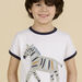 T-shirt blanc motif zèbre enfant garçon