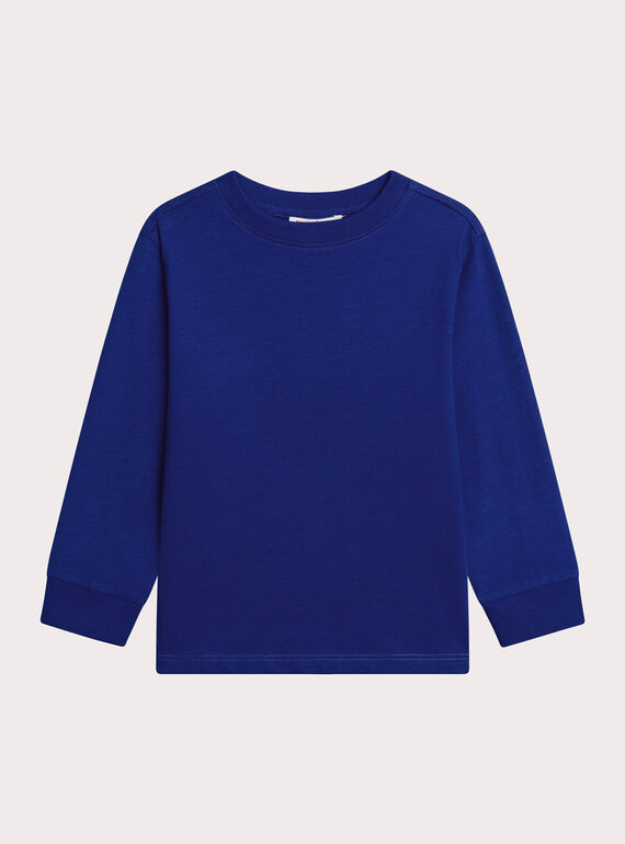 T-shirt manches longues bleu effet peau de pêche  XOJOTIRIB2 / 25W902F4TMLC231