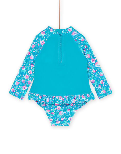 Maillot de bain turquoise à imprimé fantaisie RYIENS / 23SI09R9MAIC217