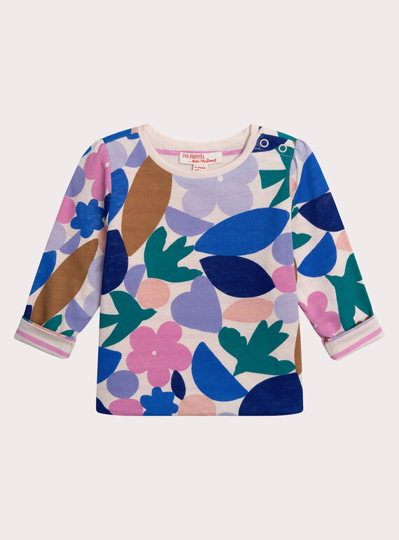 Tee-Shirt réversible pour bébé fille XIBLUTEE / 25WG09N1TML114