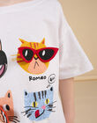 T-shirt à manches courtes à motif chats - Mixte ROSPATI5 / 23S902P5TMC000