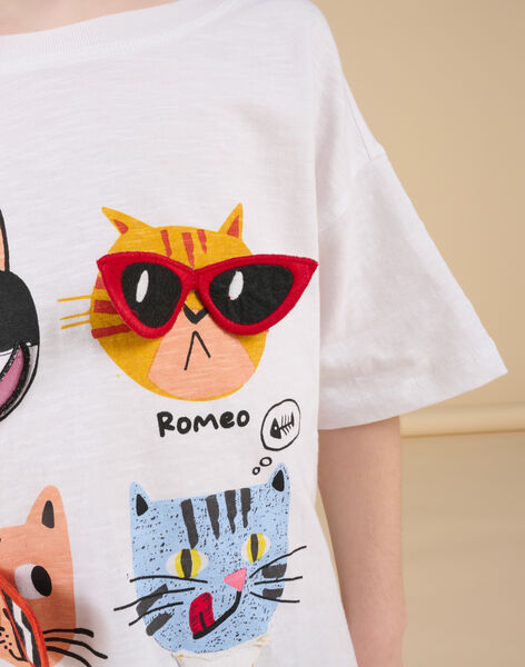T-shirt à manches courtes à motif chats - Mixte ROSPATI5 / 23S902P5TMC000