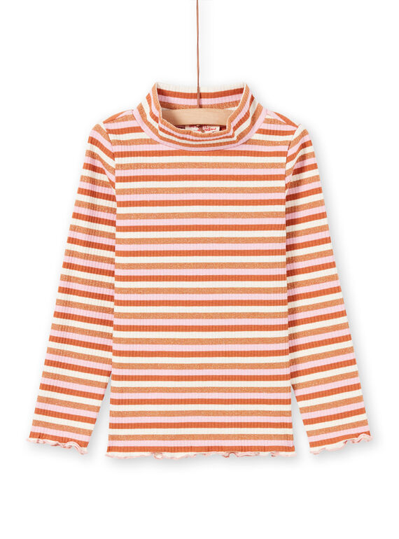 Sous-pull manches longues à rayures colorées enfant fille MACOMSOUP / 21W901L1SPL420