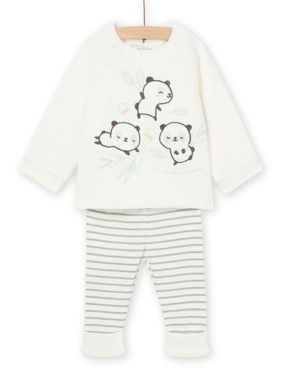 Pull à motifs pandas et legging à rayures POU2ENS1 / 22WF0492ENS904