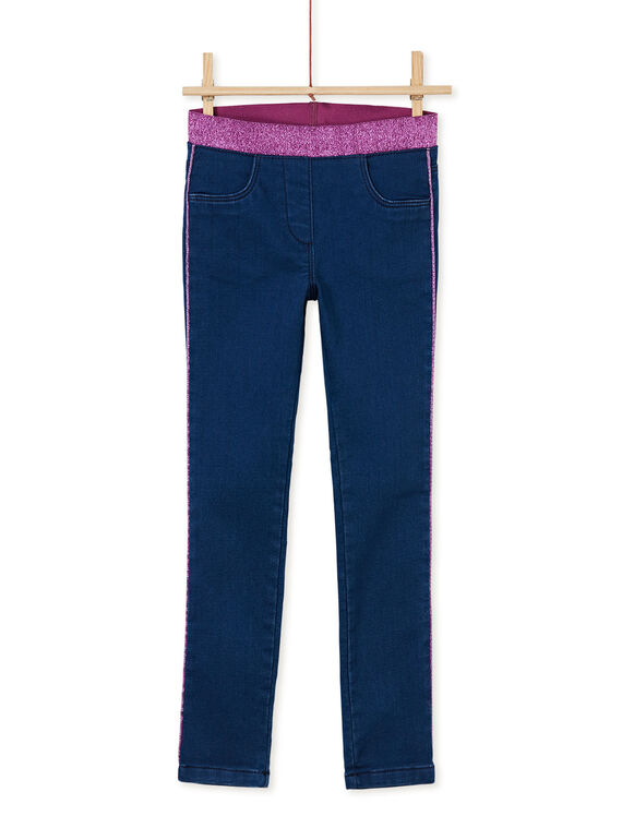 Jean maille à taille élastiquée en lurex  KAECOJEAN / 20W901H1JEAP274