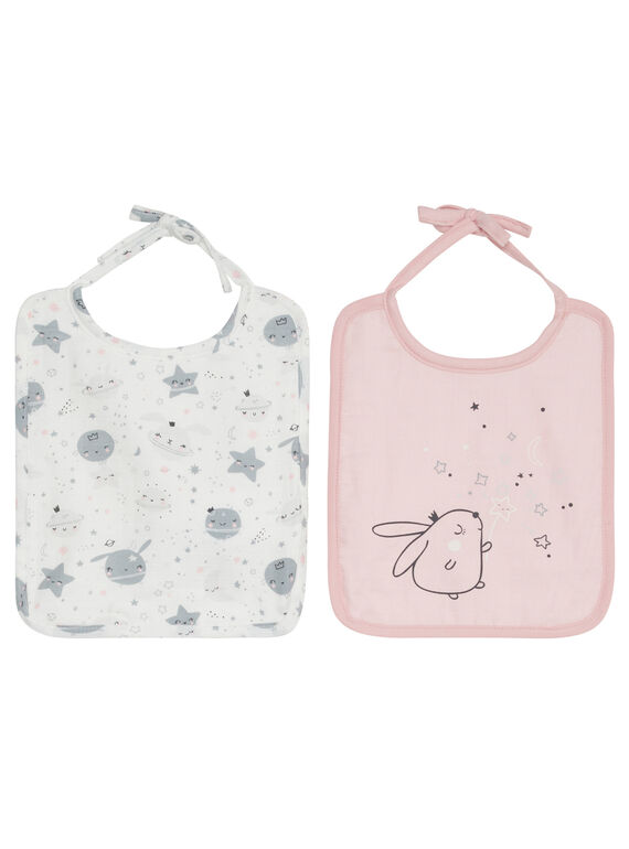 Lot de 2 bavoirs fille KOU1BAV2 / 20WF4011BAVD303
