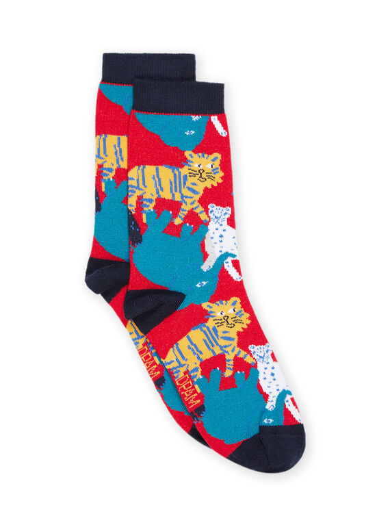 Chaussettes à imprimé animaux de la savane RYOJOCHO5 / 23SI027DSOQF518