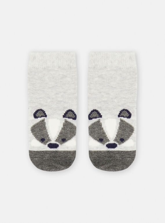 Chaussettes grises à motif raton-laveur SYUJOCHOB4 / 23WI10M3SOQ943
