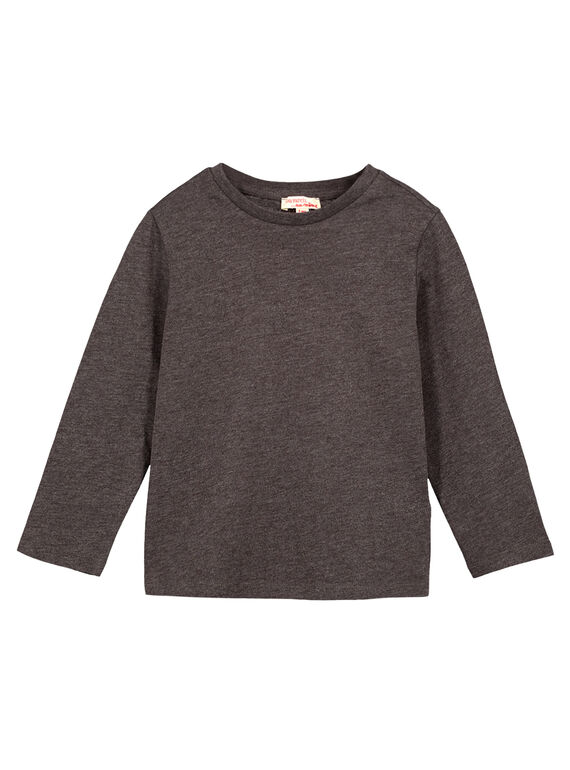 Tshirt Uni GRIS ANTHRACITE CHINE Manches longues GOESTEE4 / 19W902U4D32944