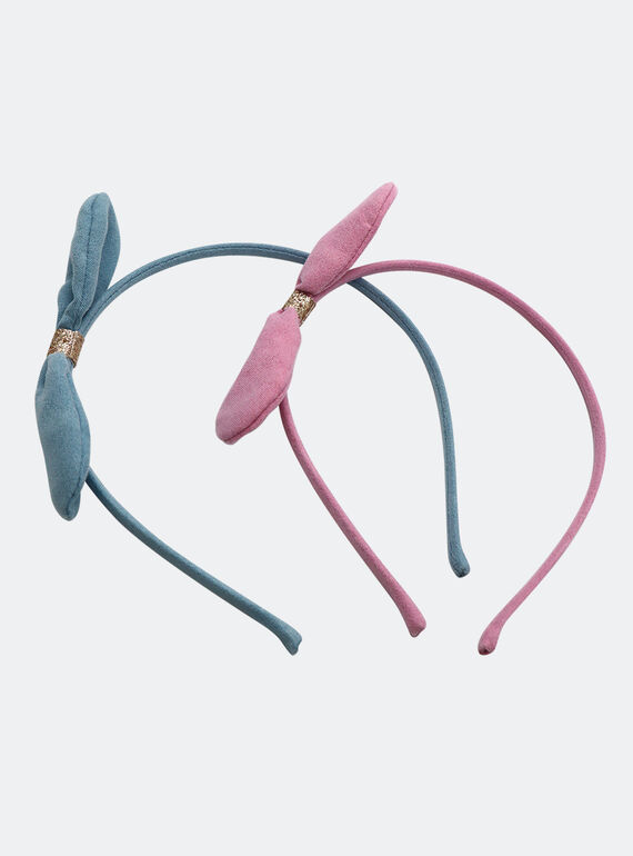 Lot de 2 serre-têtes assortis enfant fille PYAJOSERR3 / 22WI01H4TET205