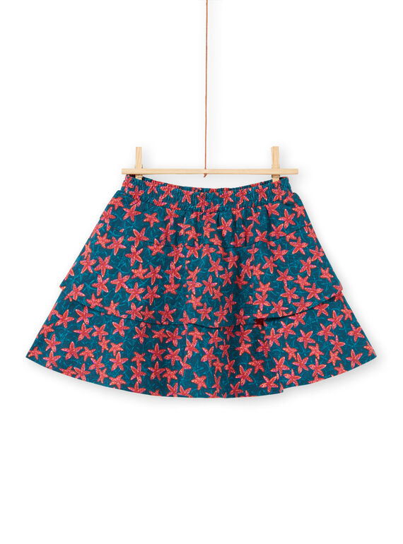 Jupe imprimé d'étoile de mer avec volants et short intégré LABONJUP1 / 21S901W2JUP716
