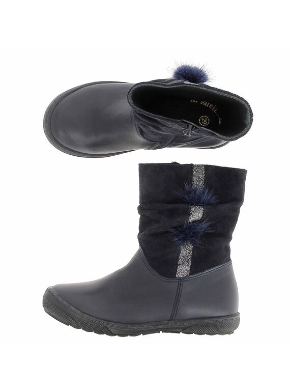 Boots en cuir fille DFBOOTELLE / 18WK35T3D0D070