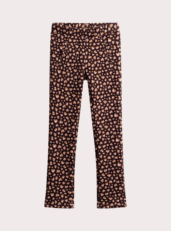 Pantalon molleton doublé chaud imprimé cœur VABAPANT2 / 24W901Q2PAN718