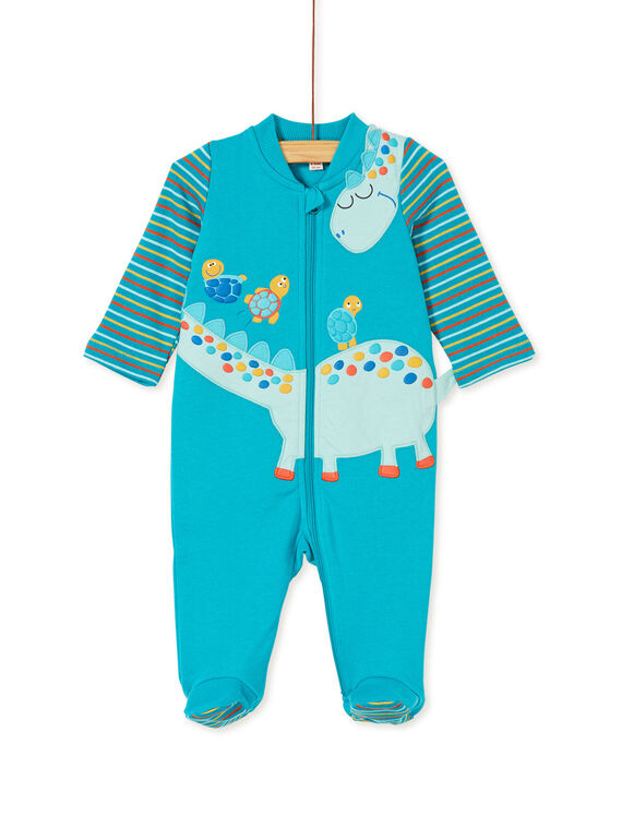 Grenouillère layette garçon motif dinosaure KEGAGREDIN / 20WH14I3GRE202