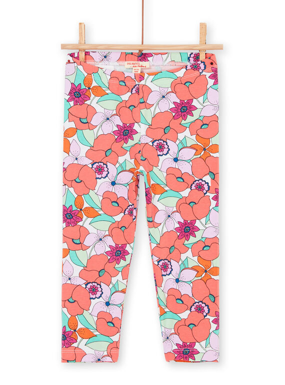 Legging imprimé fleuri coloré enfant fille LYAVILEG / 21SI01U1CAL000