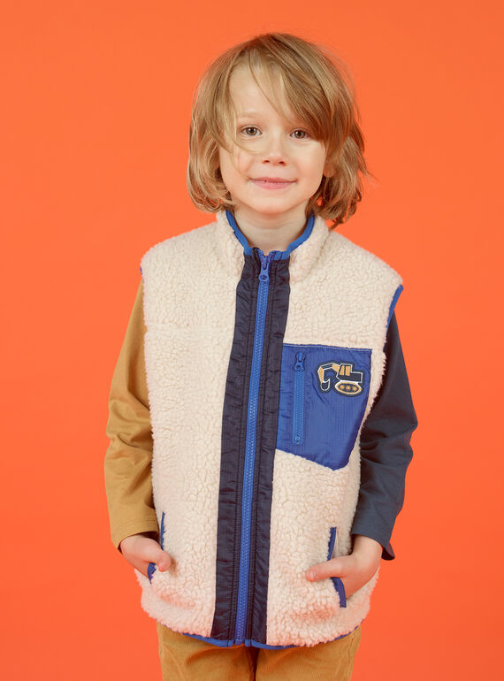 Gilet sans manches effet mouton enfant garçon MOCOVES / 21W902L2GIL009