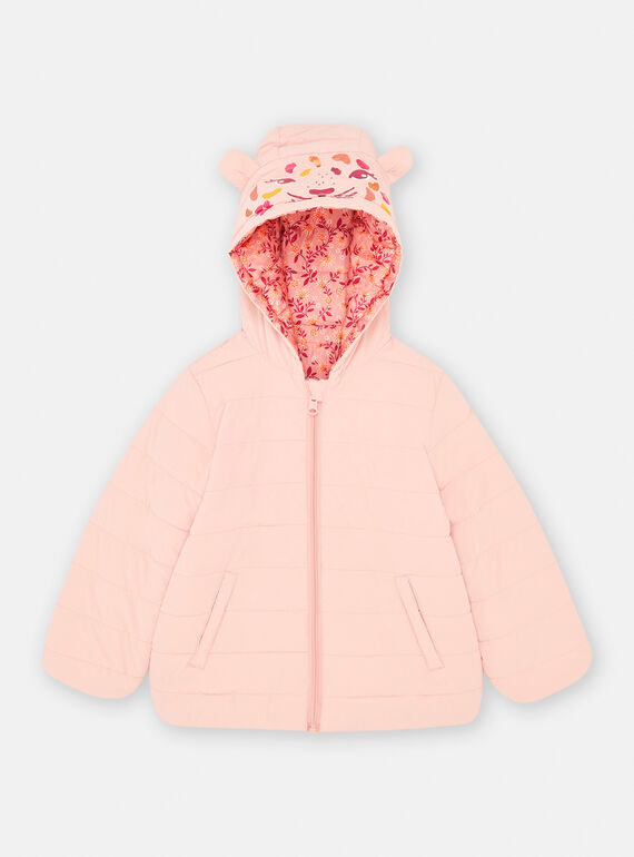 Doudoune à capuche réversible rose SAPANDOUNE / 23W901C3D3ED329