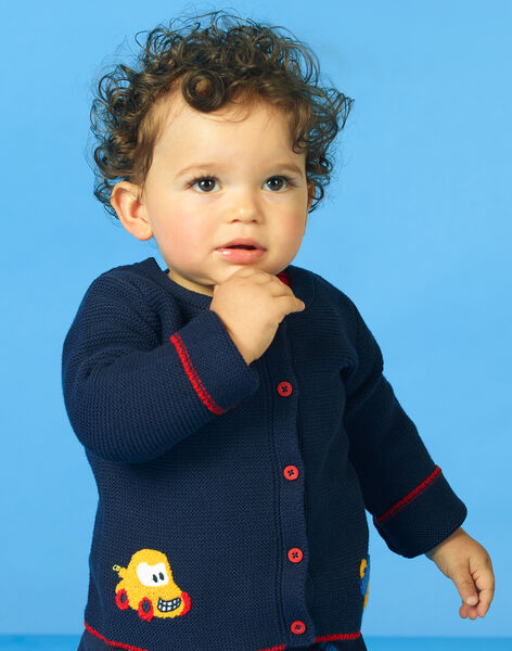 Gilet Bleu Nuit Broderies Voitures Bebe Garcon Pull Sweat Gilet Bebe Dpam