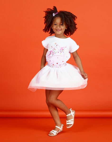 Jupe En Tulle Paillete Avec Arc En Ciel Jupe Short Enfant Dpam
