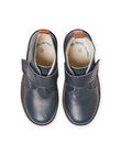 Boots bleu marine en cuir bébé garçon MOBOOTVITAL / 21XK3672D0D070