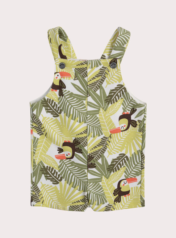 Salopette courte toucan pour bébé garçon WULISAC1 / 25SG10T2SACA001